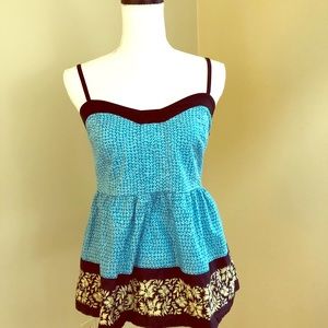 Anthropologie Odille Adjustable Strap Top Size 6